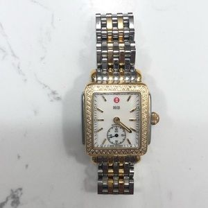 Michele Deco Diamond Two Tone Watch